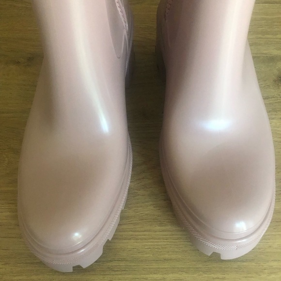 NIB $550 Moncler Loftgrip Block Heel Rain Boot 11US / 41EU, PINK! - Picture 8 of 15